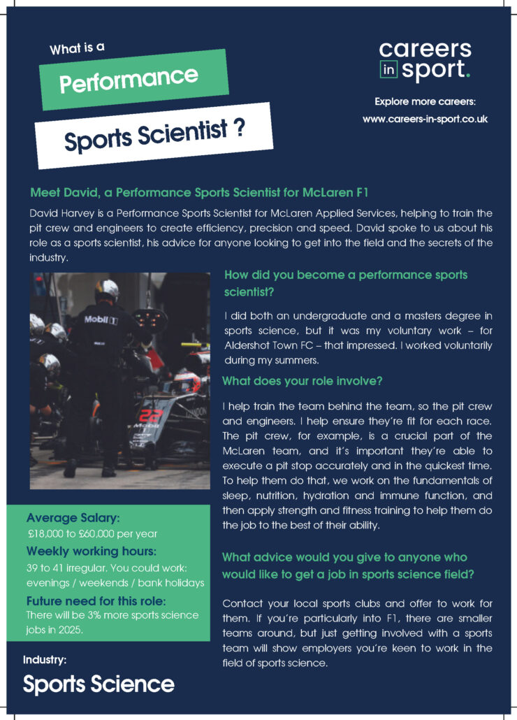 Education Resources - Careers in Sport